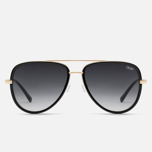 Quay Australia Black and Gold Sunglasses - Picture 1 of 8